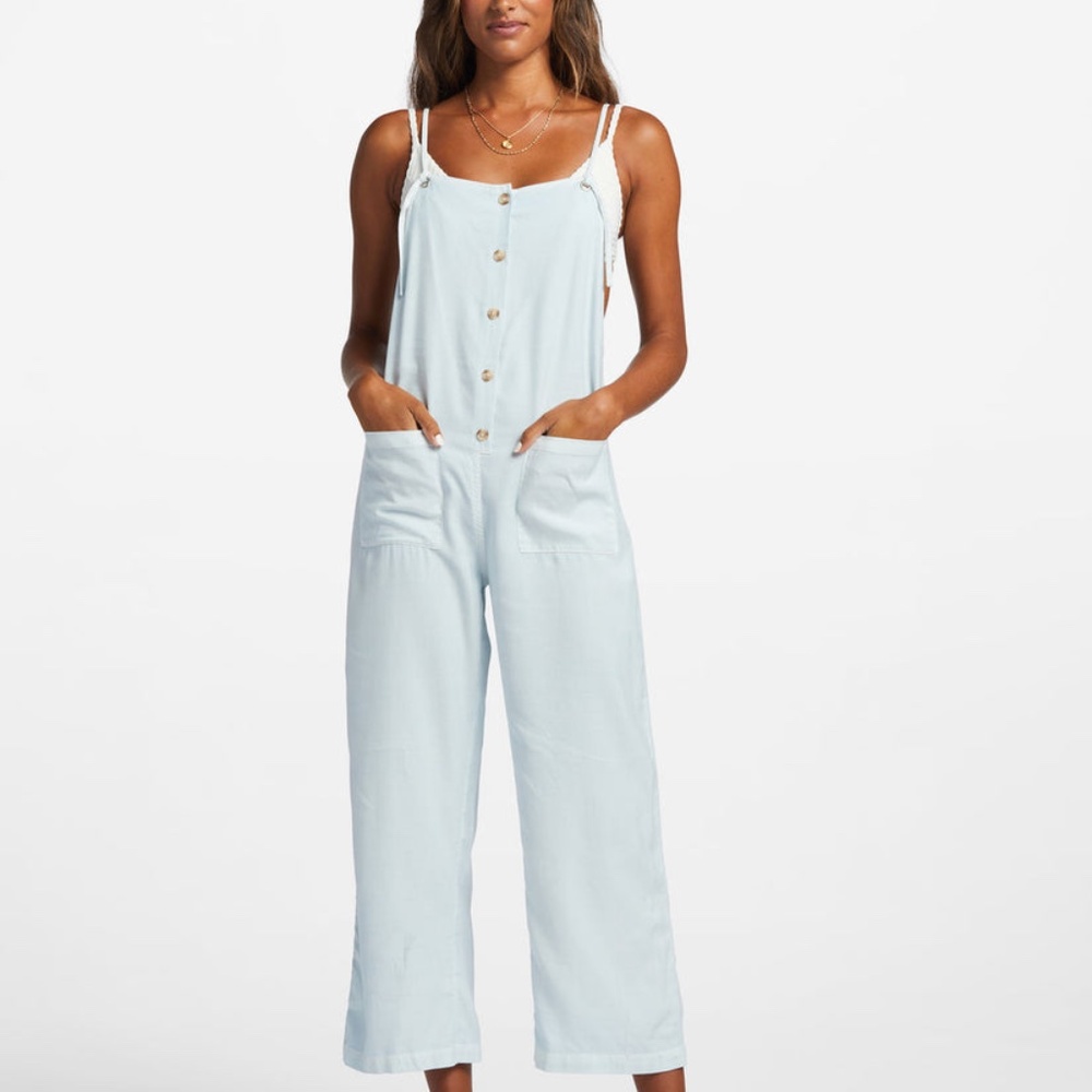Billabong light blue overalls